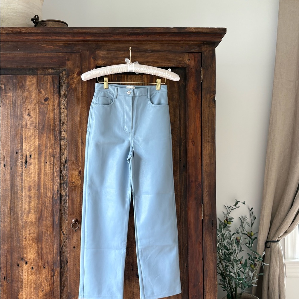 Wilfred Sky Blue Vegan Leather Pants